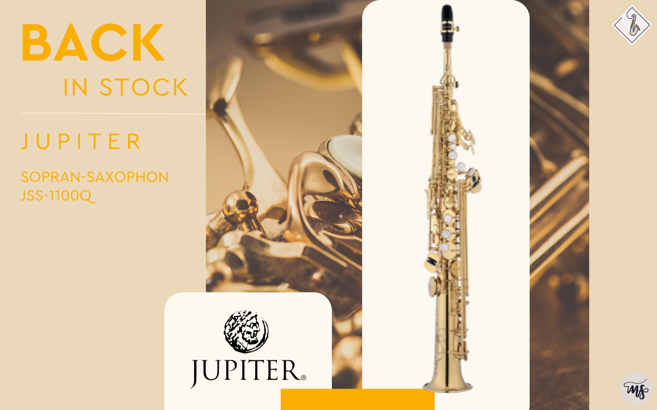 BACK IN STOCK-Jupiter Sopran-Saxophon-HP