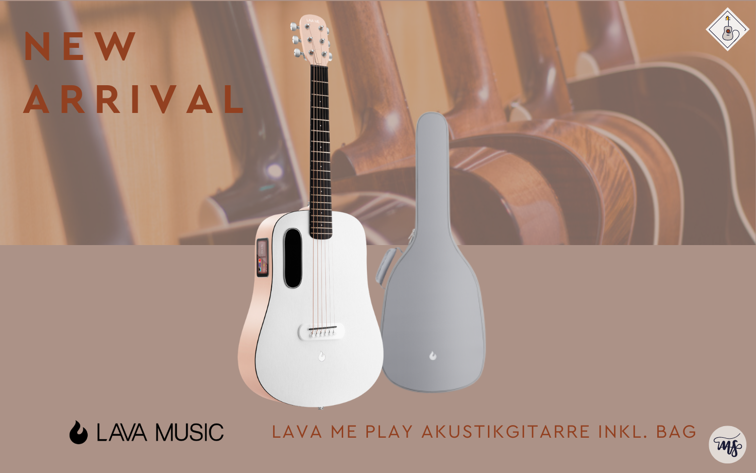 NEW ARRIVAL-Lava me akustikgitarre inklusive bag