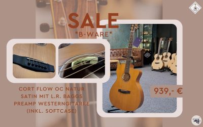 SALE: Cort FLOW OC Natur Satin Westerngitarre (inkl. Softcase) B-Ware! 🎸